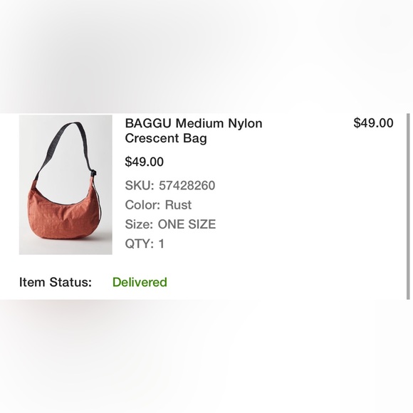 Rust medium crescent BAGGU. - Picture 8 of 8